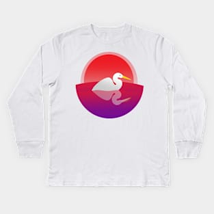 duck at dusk Kids Long Sleeve T-Shirt